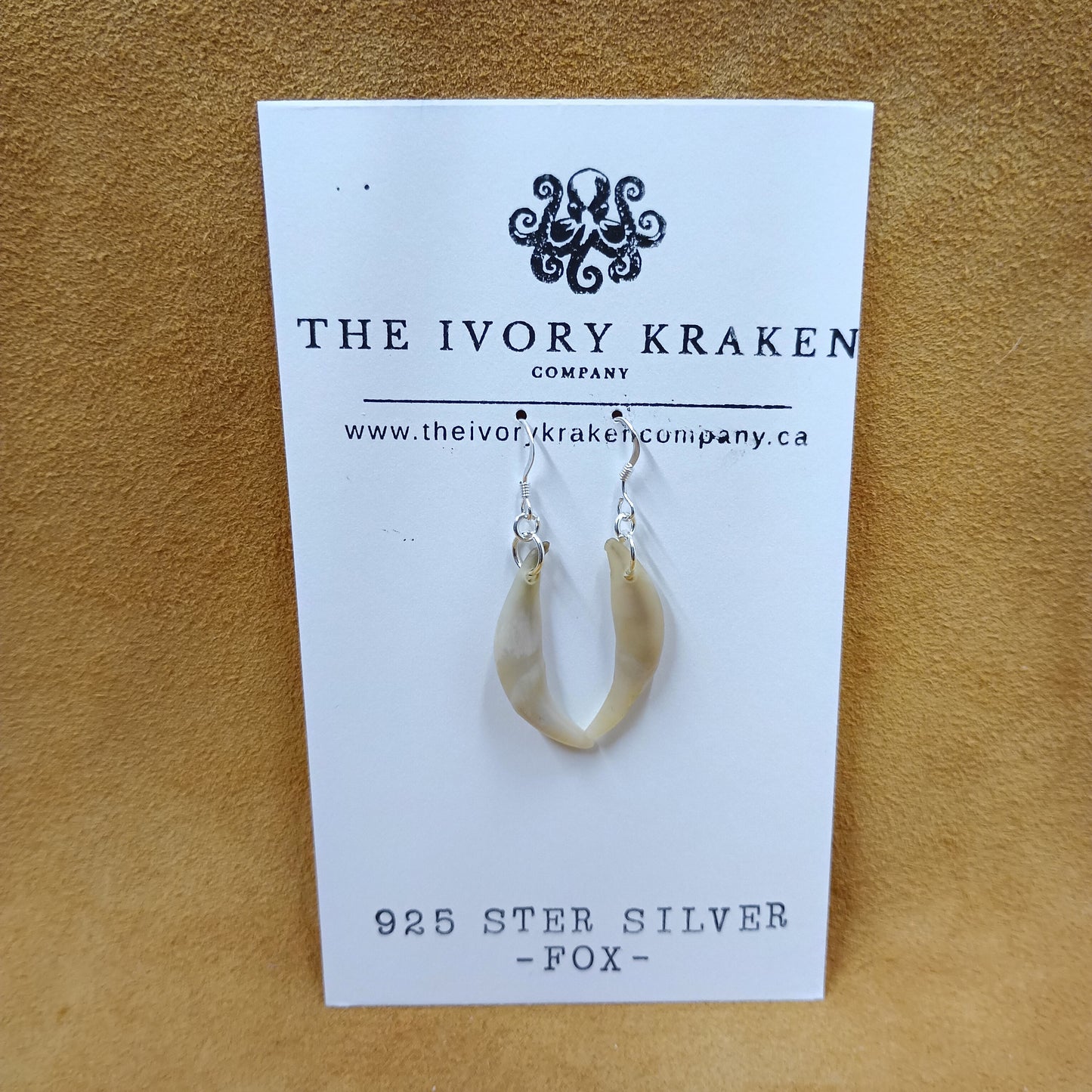Fox Teeth Earrings - 925 Sterling Silver (B)