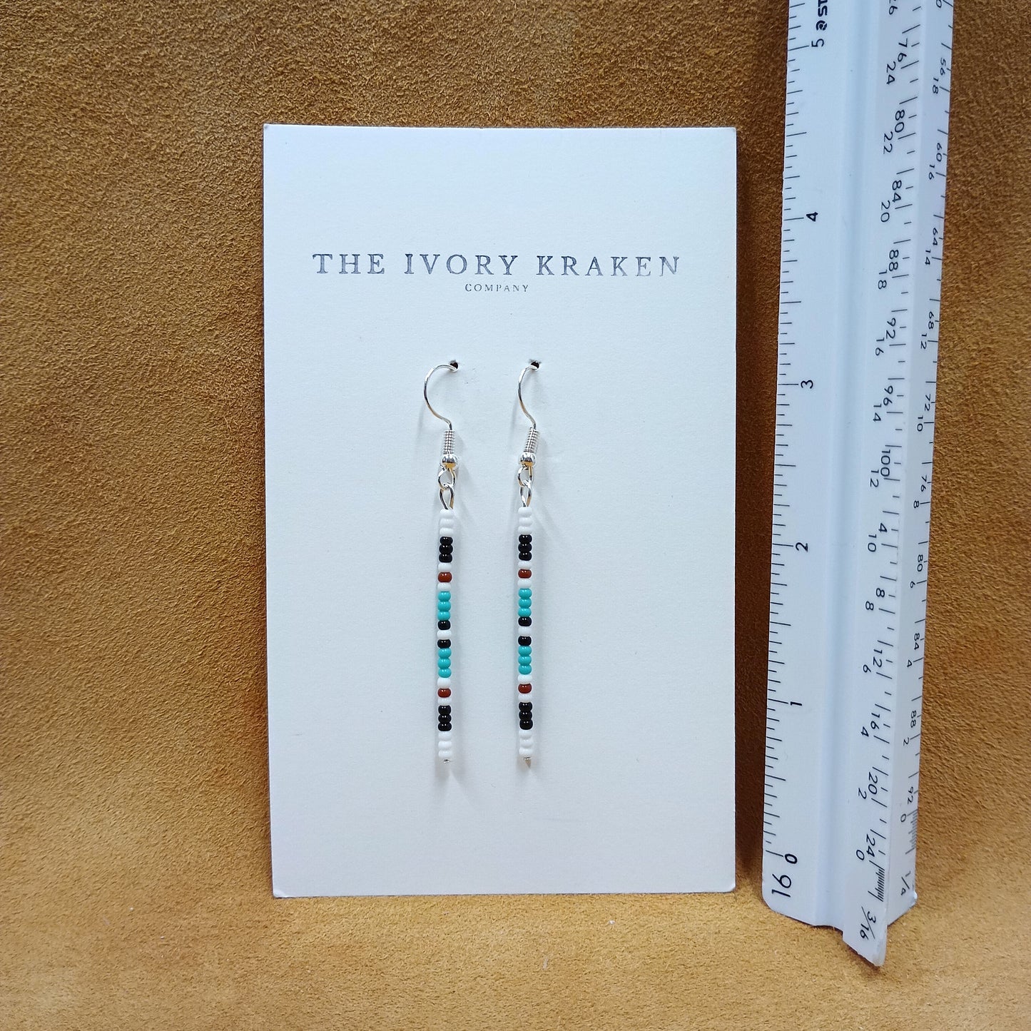 Minimalist Drop Earrings - Desert Teal - NF/LF Silver Plate