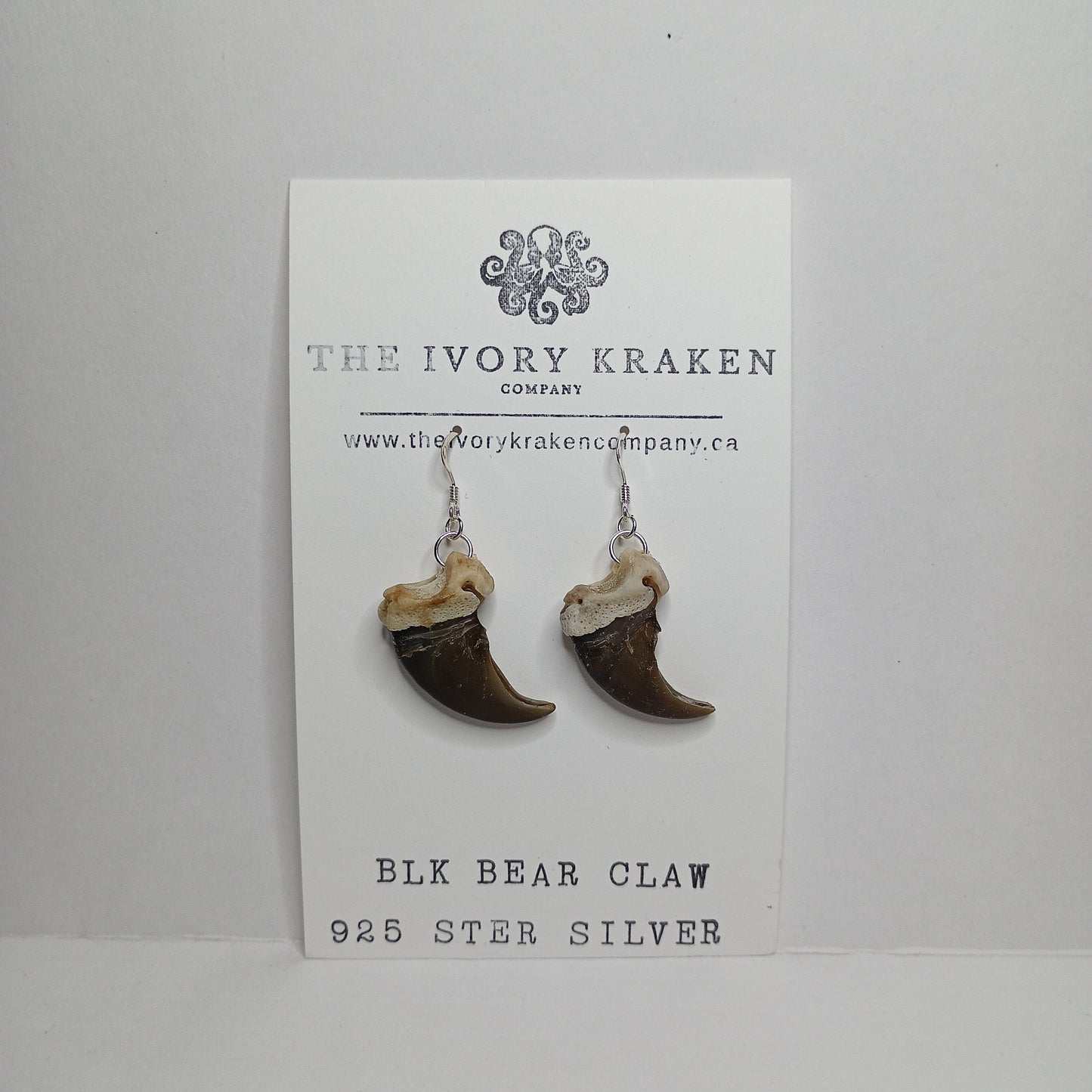 Black Bear Claws - C-03 - 925 sterling silver