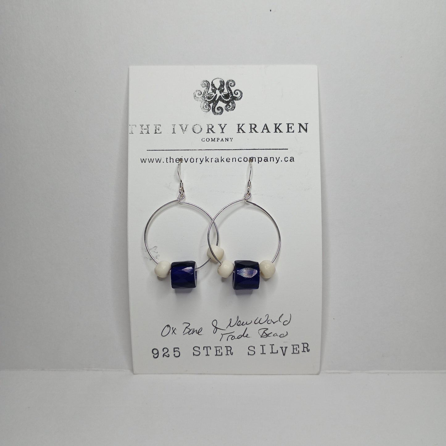 Trade Bead and Buffalo Bone - 925 sterling silver