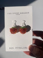 Beaded Salmon Berry Earrings