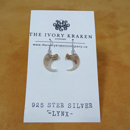 Lynx Claw Earrings - 925 Sterling Silver (B)