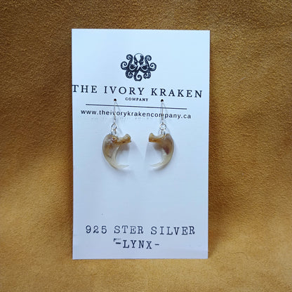 Lynx Claw Earrings - 925 Sterling Silver (B)