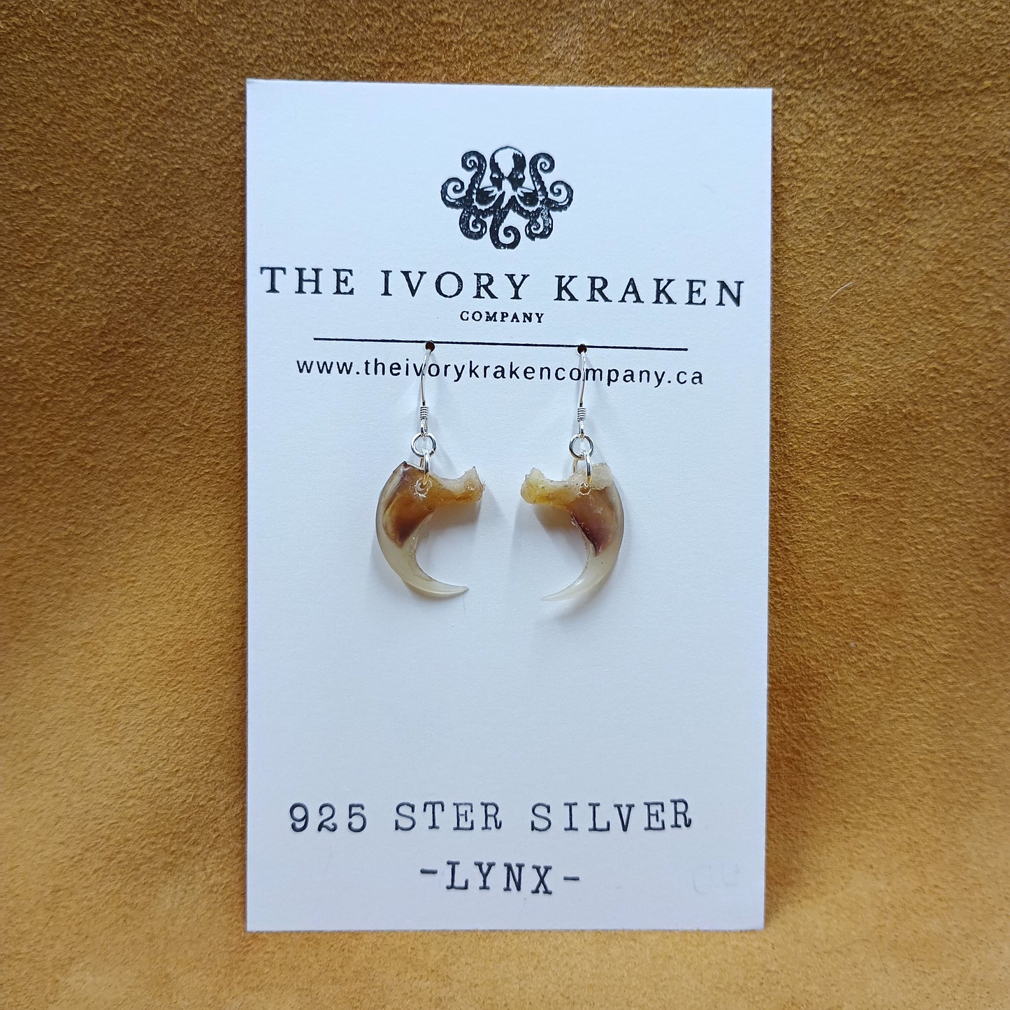 Lynx Claw Earrings - 925 Sterling Silver (A)