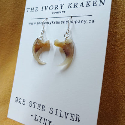 Lynx Claw Earrings - 925 Sterling Silver (A)