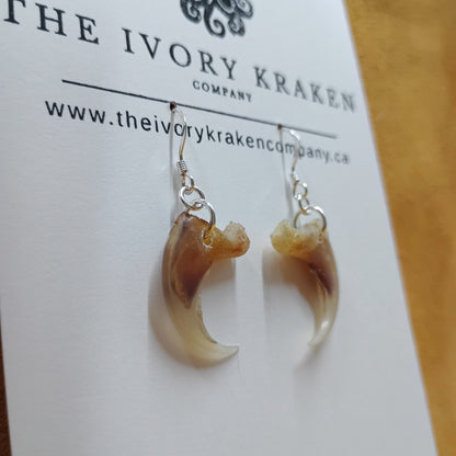 Lynx Claw Earrings - 925 Sterling Silver (A)