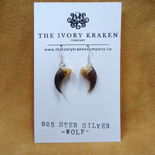 Wolf Claw Earrings - 925 Sterling Silver (A)