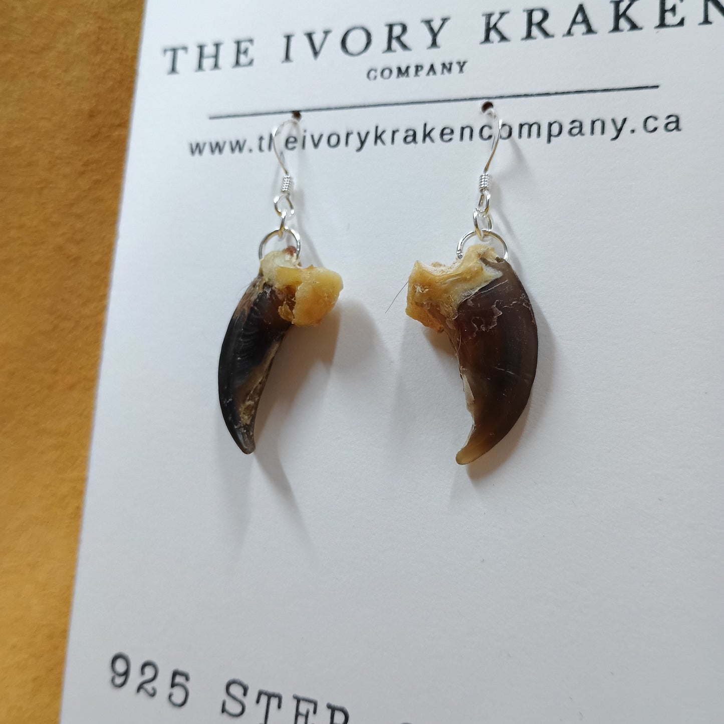 Wolf Claw Earrings - 925 Sterling Silver (A)