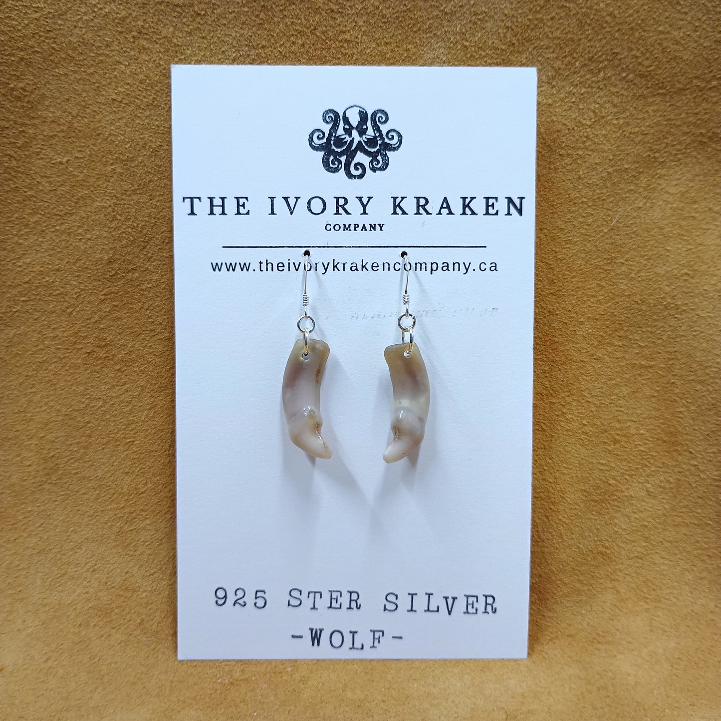 Wolf Tooth Earrings - 925 Sterling Silver