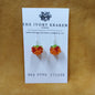 Beaded Salmonberry Earrings – 925 Sterling Silver (B)