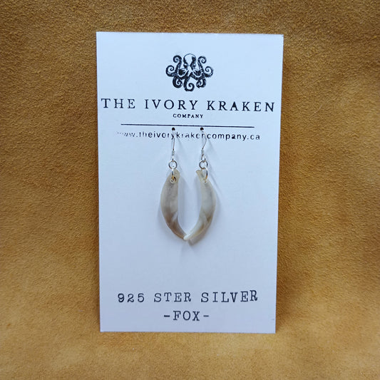 Fox Teeth Earrings - 925 Sterling Silver (A)