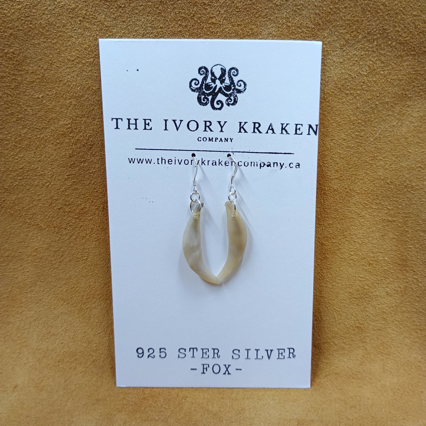 Fox Teeth Earrings - 925 Sterling Silver (B)