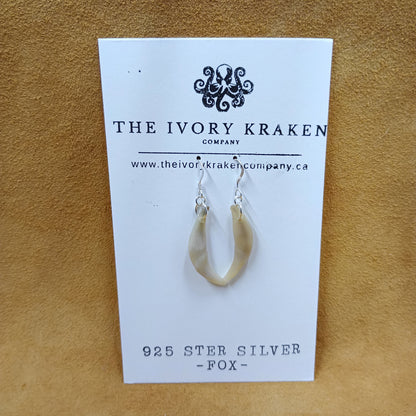 Fox Teeth Earrings - 925 Sterling Silver (B)