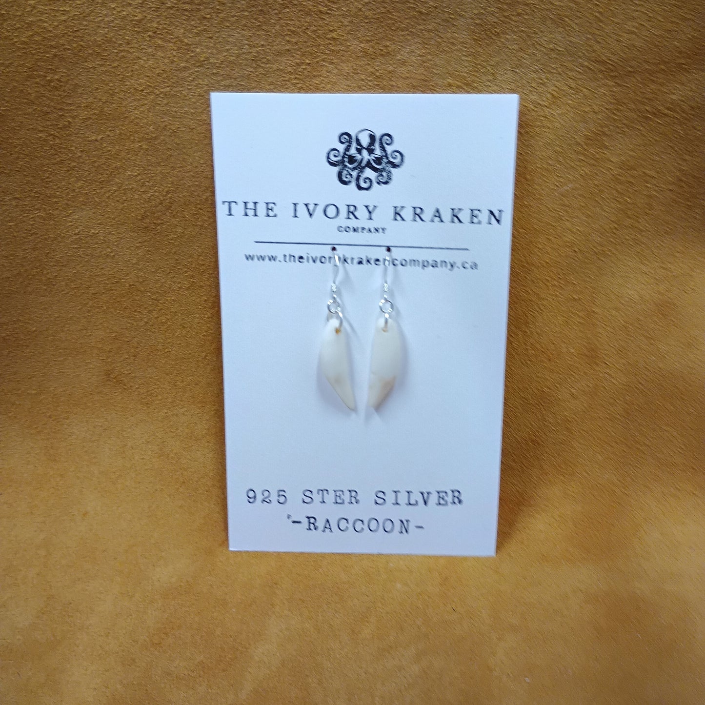 Raccoon Teeth Earrings - 925 Sterling Silver (A)