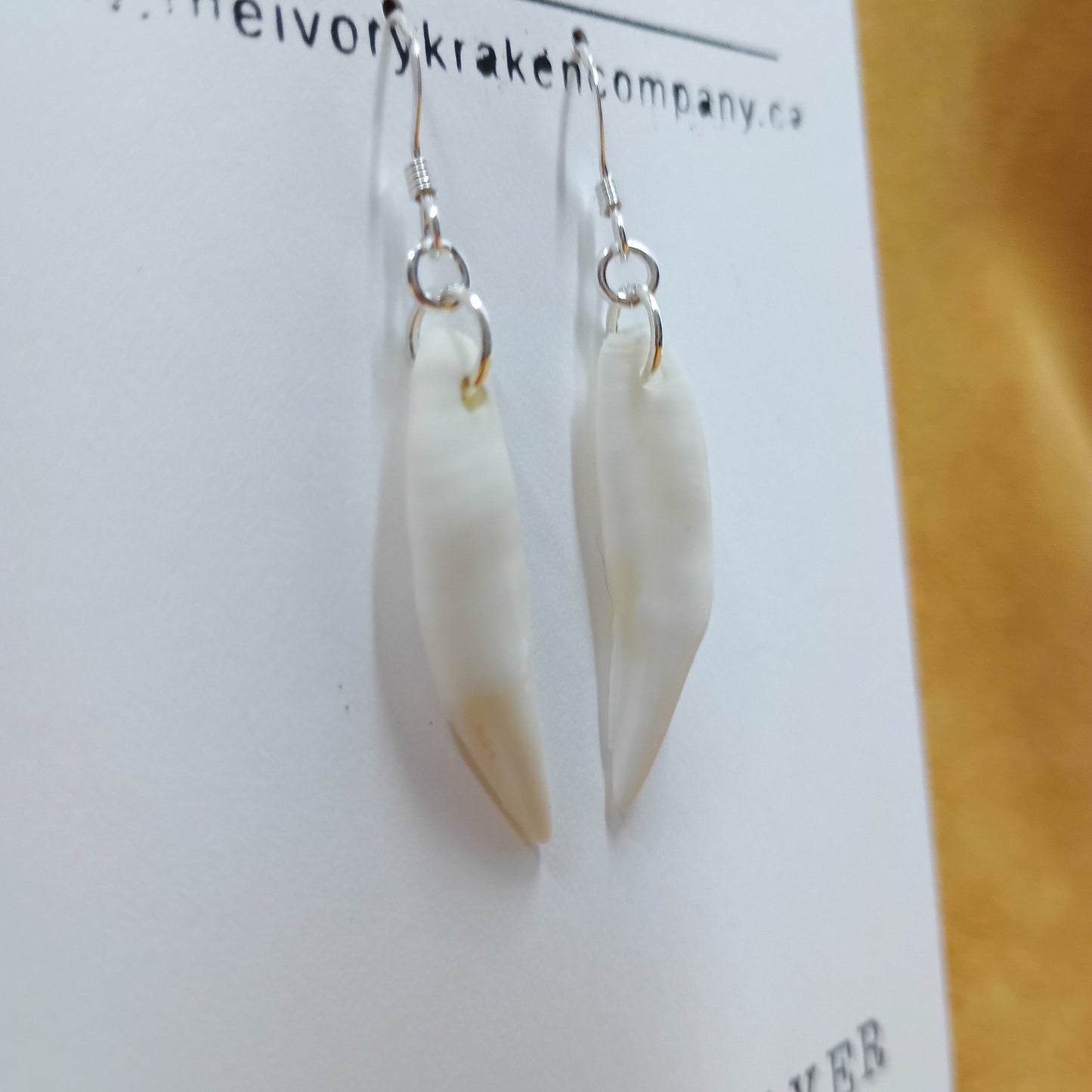 Raccoon Teeth Earrings - 925 Sterling Silver (B)