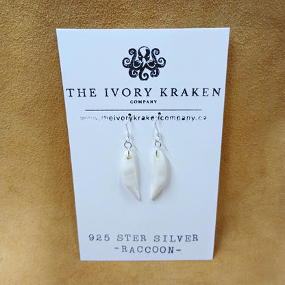 Raccoon Teeth Earrings - 925 Sterling Silver (B)