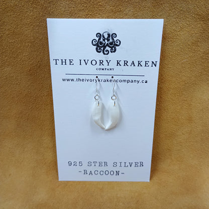 Raccoon Teeth Earrings - 925 Sterling Silver (C)