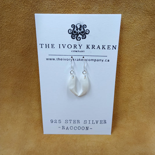 Raccoon Teeth Earrings - 925 Sterling Silver (C)