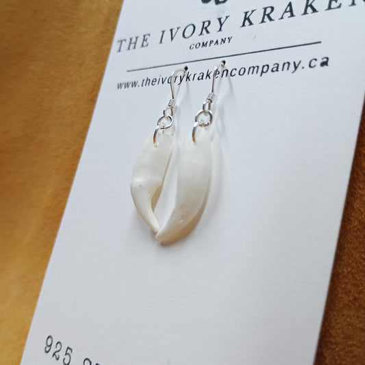 Raccoon Teeth Earrings - 925 Sterling Silver (C)