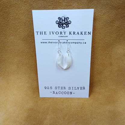 Raccoon Teeth Earrings - 925 Sterling Silver (C)