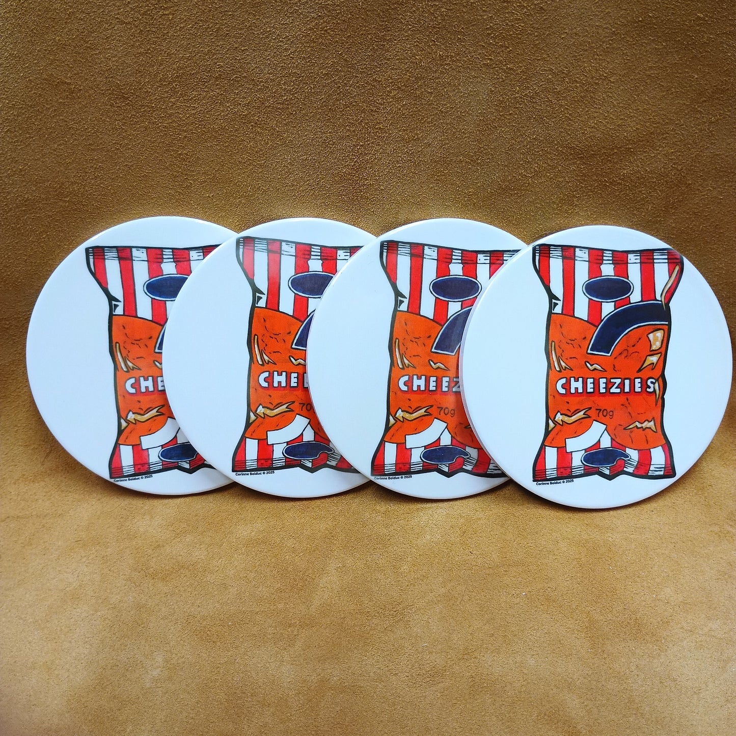 Ceramic Cheezie Coaster - Painting Print