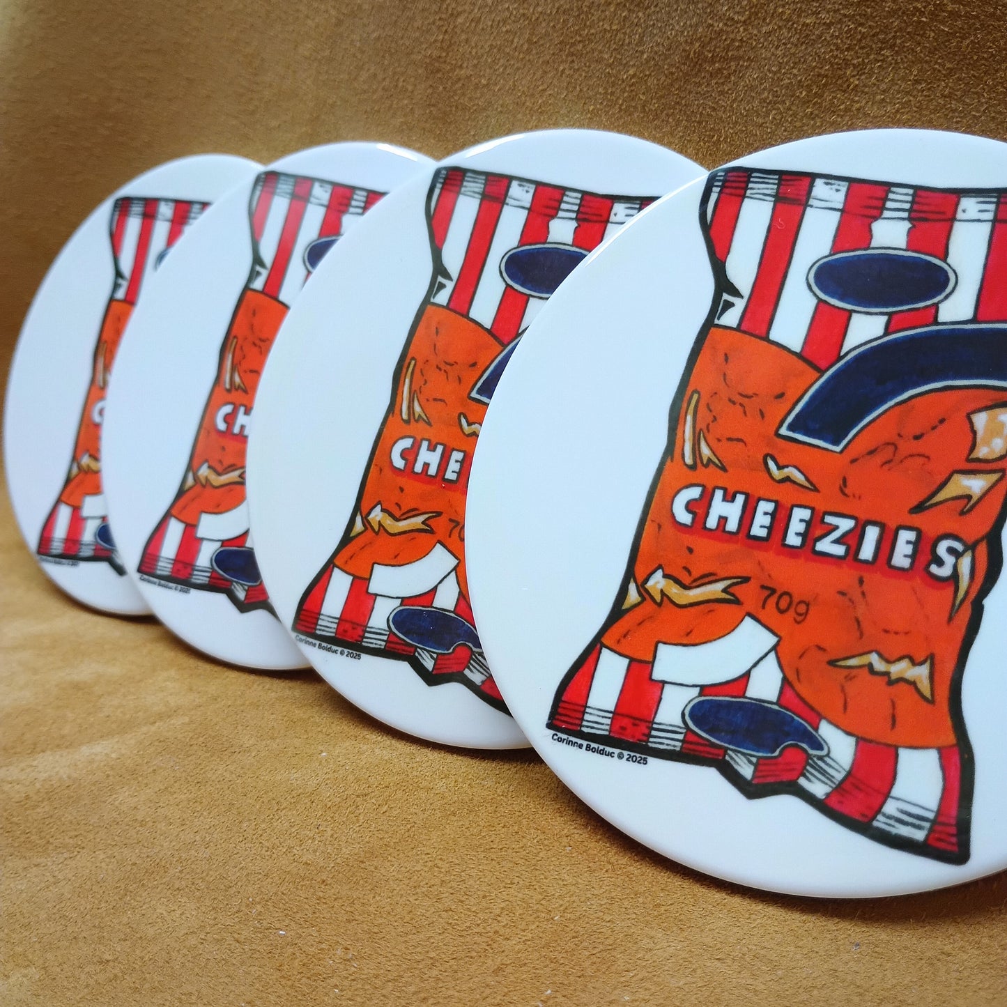 Ceramic Cheezie Coaster - Painting Print