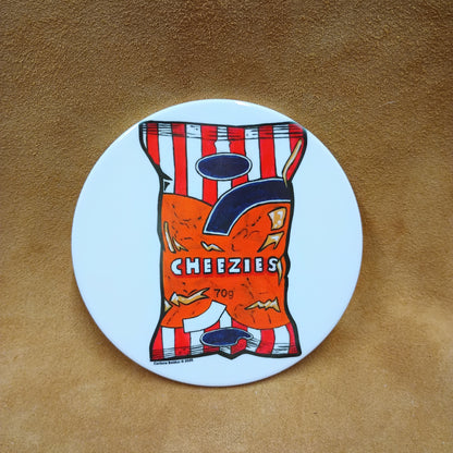 Ceramic Cheezie Coaster - Painting Print