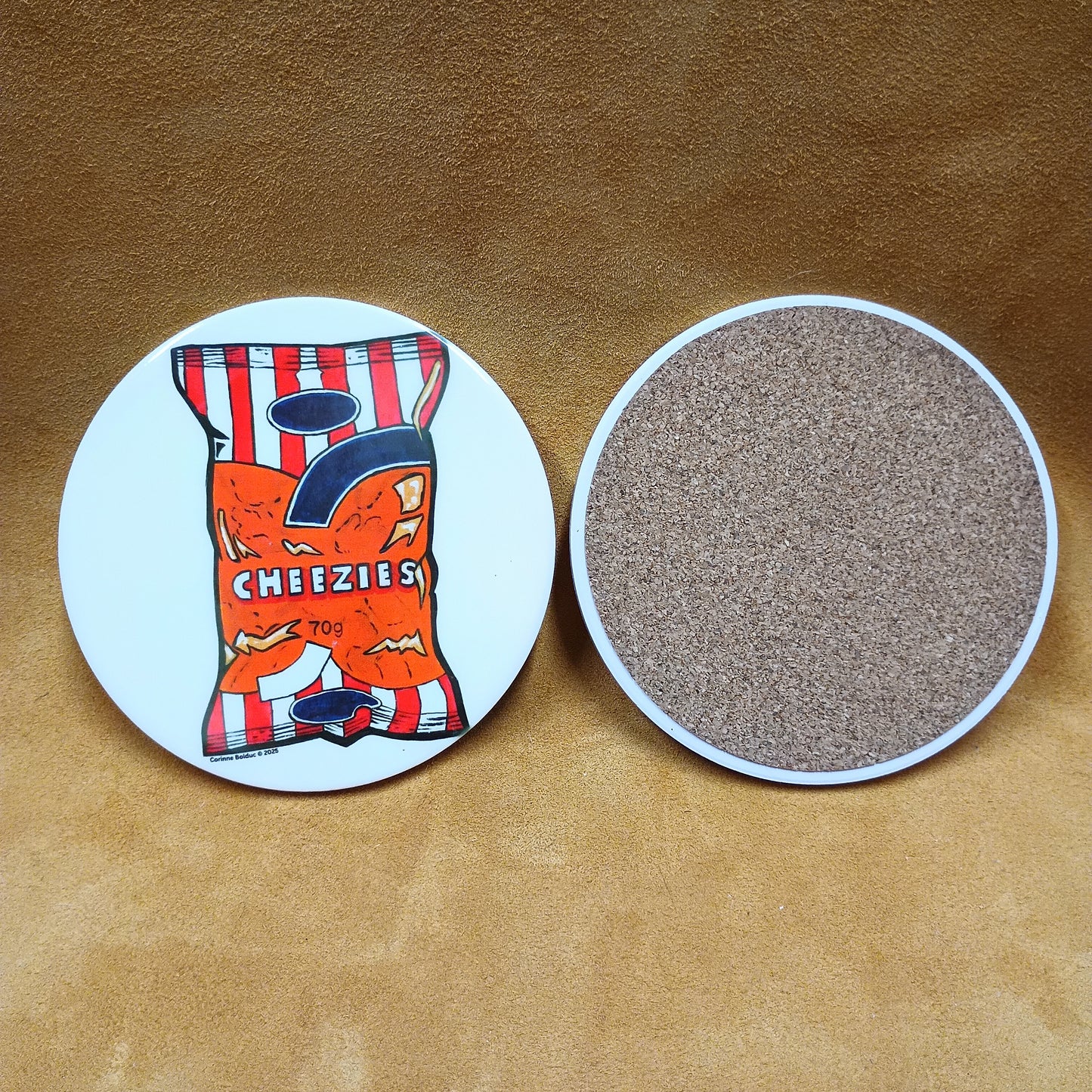 Ceramic Cheezie Coaster - Painting Print
