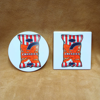 Ceramic Cheezie Coaster - Painting Print