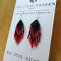 Beaded Earrings - Midnight Autumn - 925 Sterling Silver