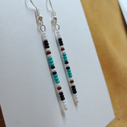Minimalist Drop Earrings - Desert Teal - NF/LF Silver Plate