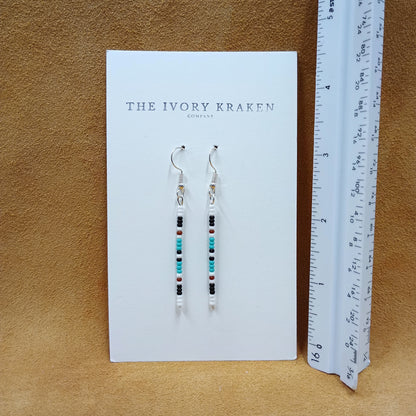 Minimalist Drop Earrings - Desert Teal - NF/LF Silver Plate
