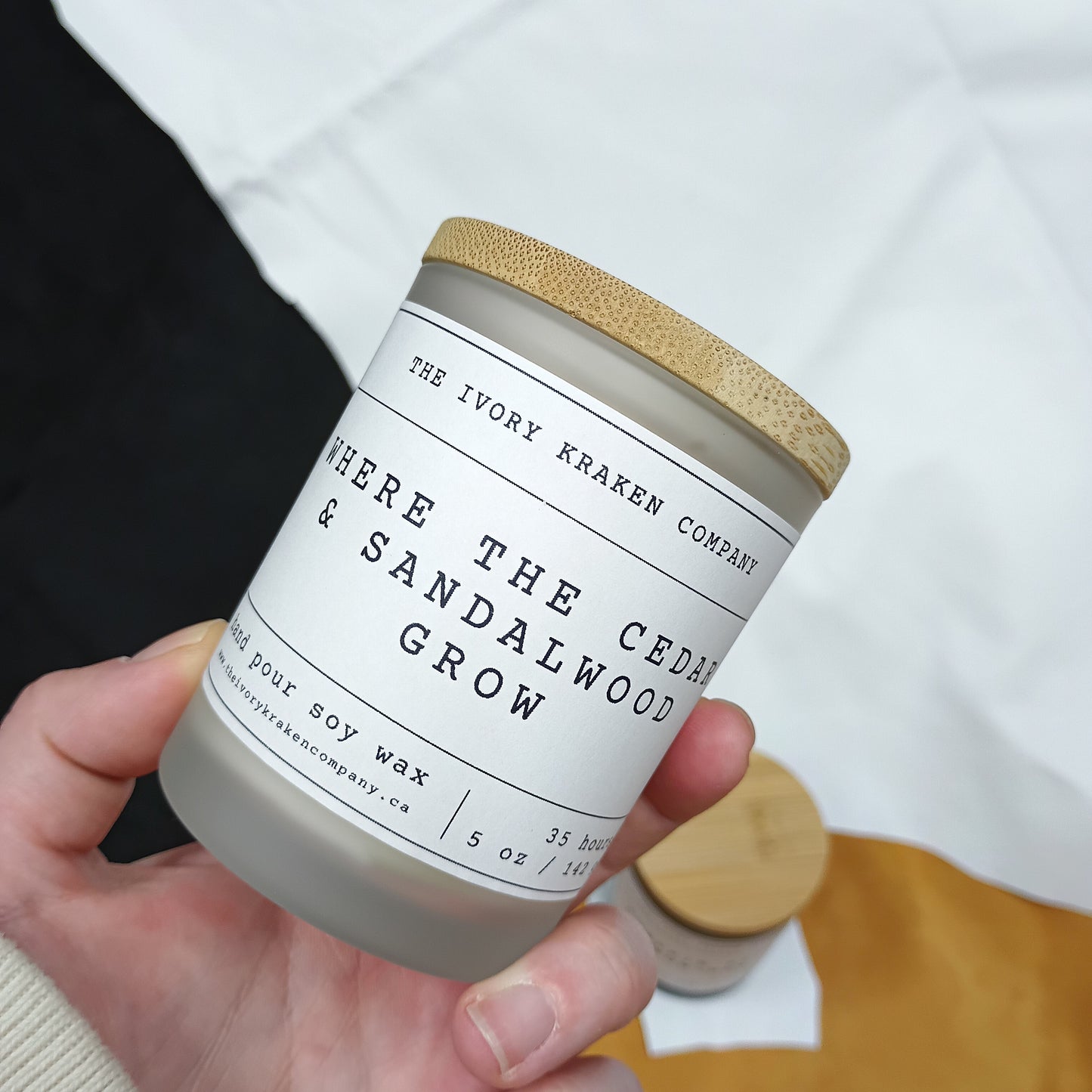 Where the Cedar and Sandalwood grow - Soy candle w/ wood wick